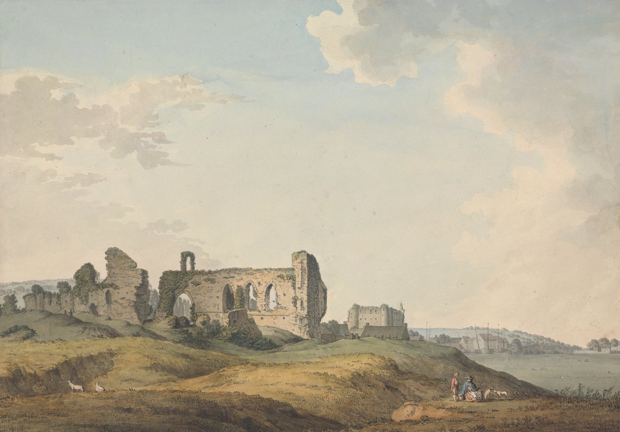 Haverfordwest, Pembrokeshire autorstwa Samuel Hieronymus Grimm