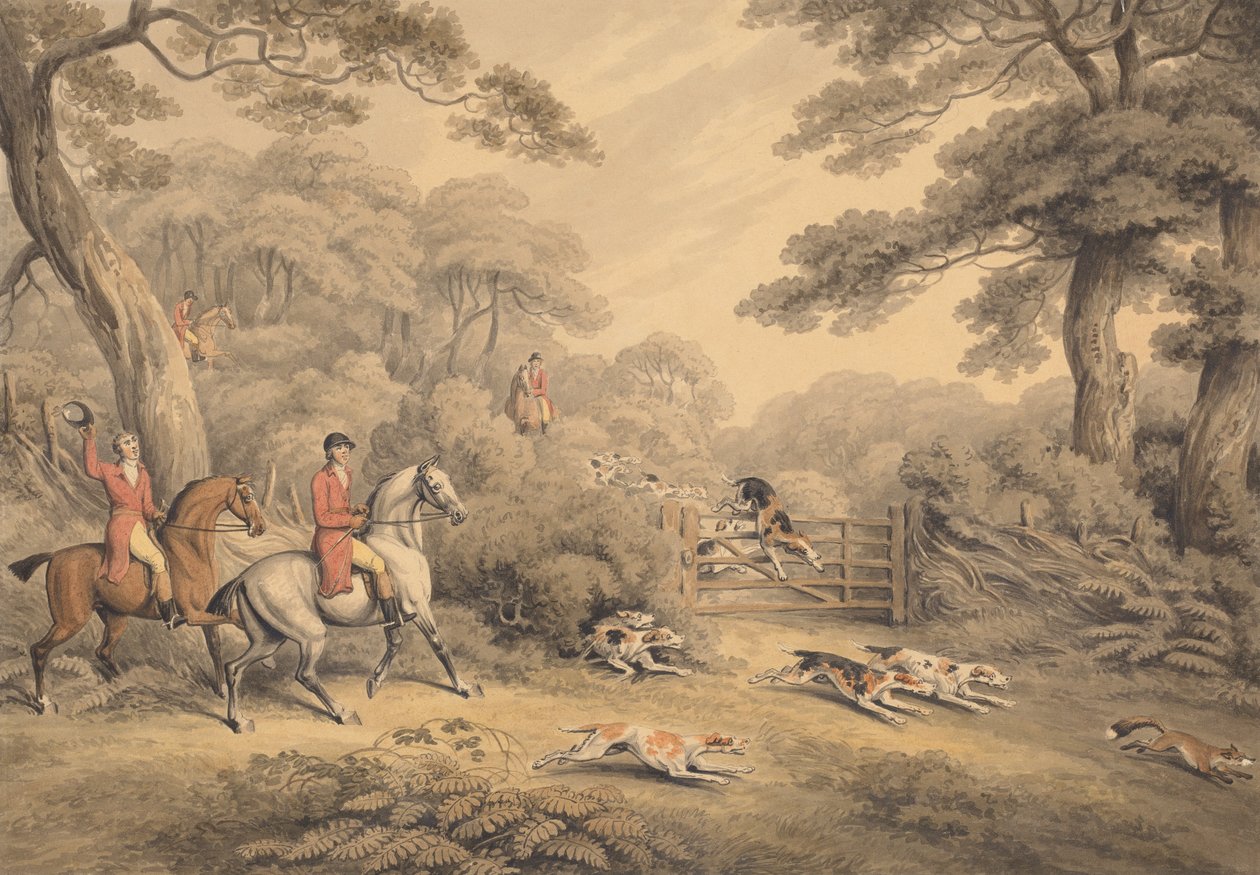 Polowanie na lisa: Wypłoszenie z kryjówki autorstwa Samuel Howitt
