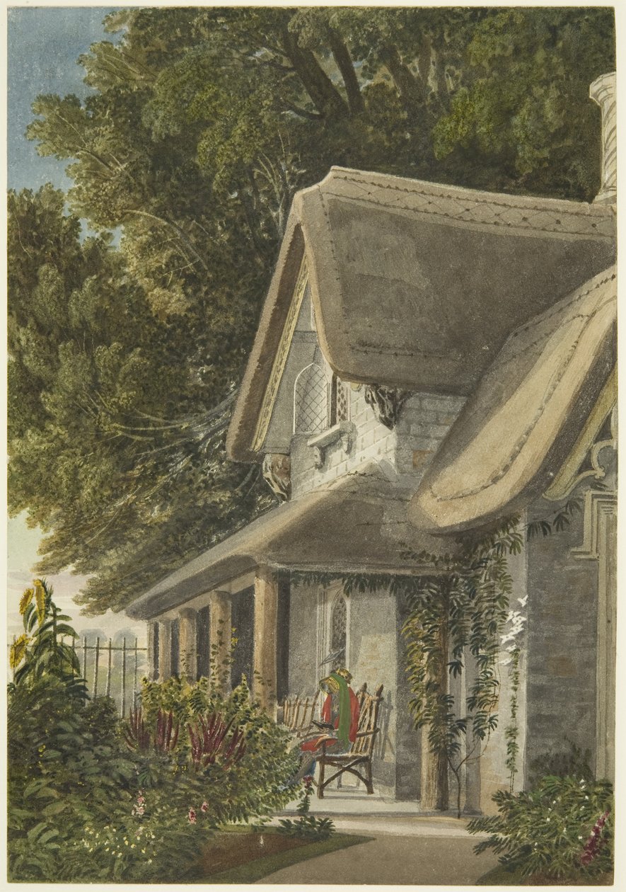 The Lodge, Broomwell House, Brislington, c.1824 (ołówek i akwarela na papierze) autorstwa Samuel Jackson