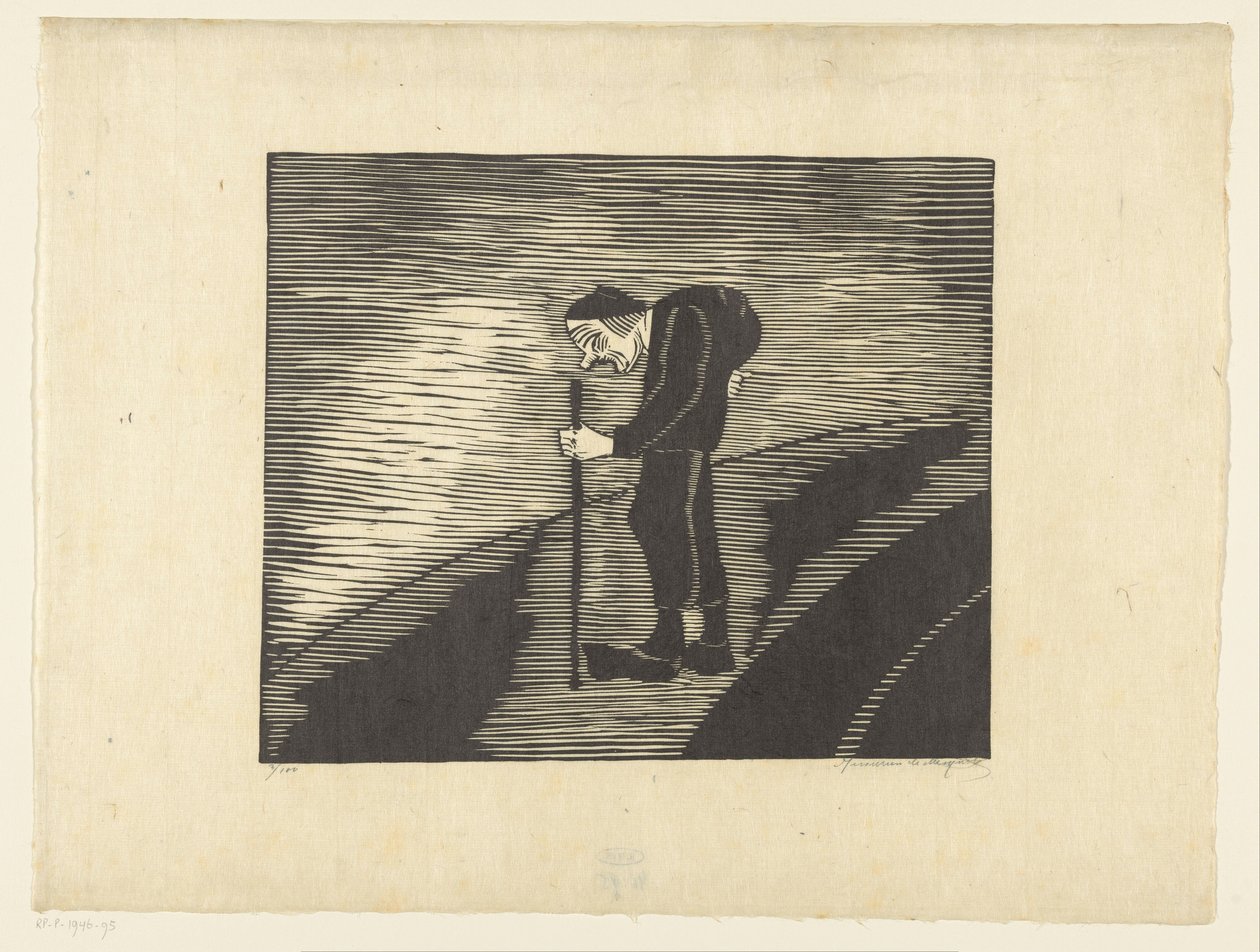 Postać z garbusem Dzwonnik (tytuł oryginalny) autorstwa Samuel Jessurun de Mesquita (signed by artist)