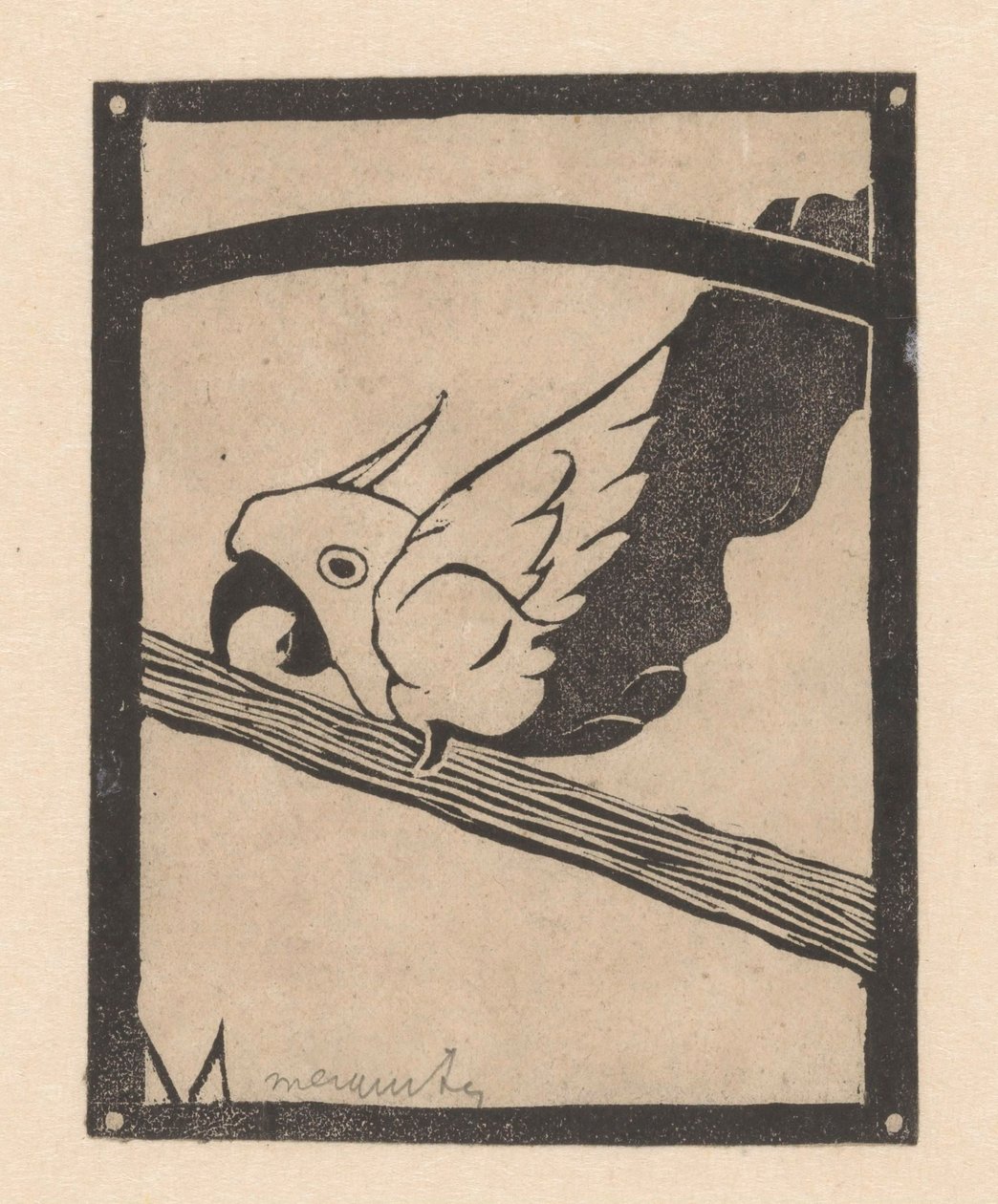 Tatuś (Krzycząca Kakadu) autorstwa Samuel Jessurun de Mesquita (signed by artist)