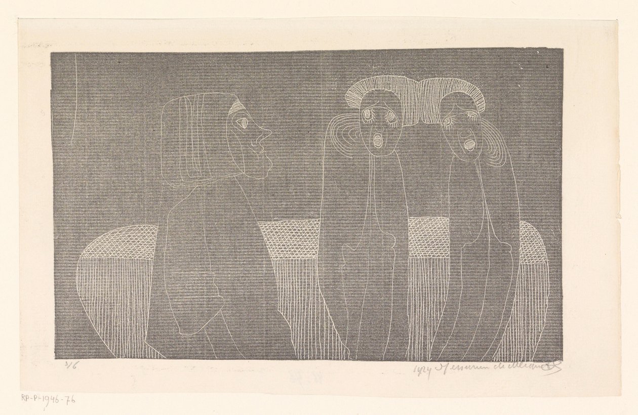 Bliźnięta syjamskie autorstwa Samuel Jessurun de Mesquita (signed by artist)