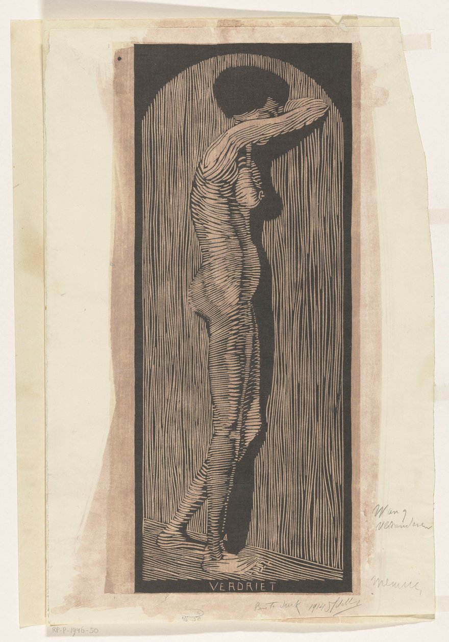 Verdriet (oryginalny tytuł na obiekcie) autorstwa Samuel Jessurun de Mesquita (signed by artist)