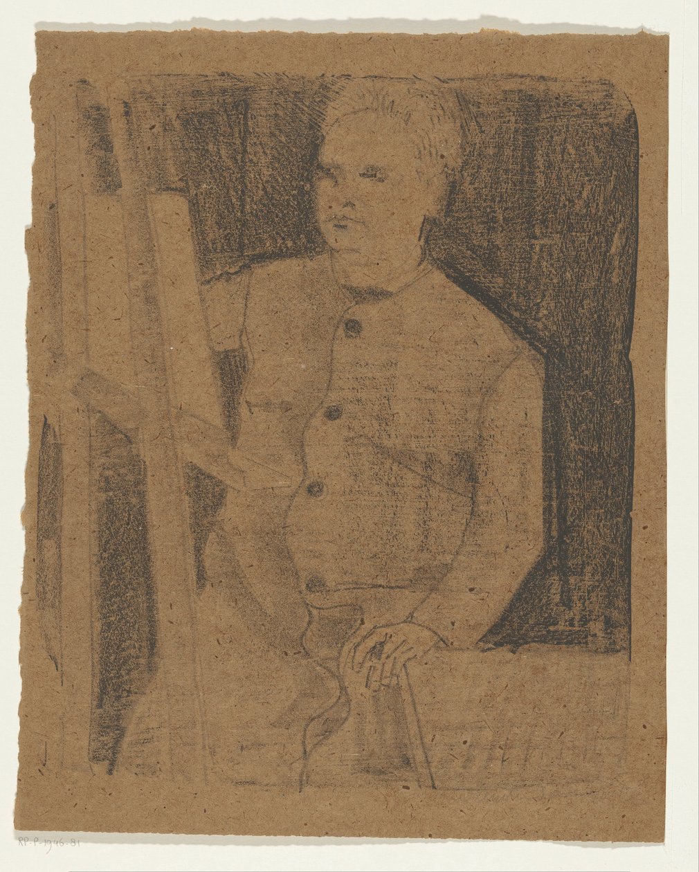 Autoportret za sztalugą autorstwa Samuel Jessurun de Mesquita (signed by artist)