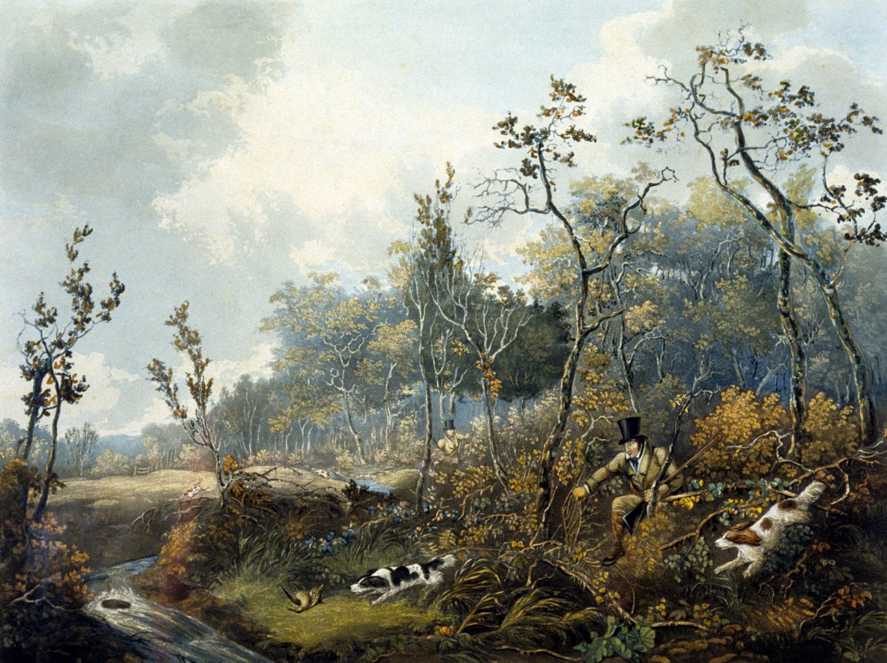 Woodcock Shooting, grawerowane przez H.C. Pyall autorstwa Samuel John Egbert (after) Jones
