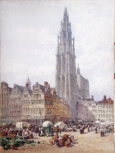 Grande Place, Antwerpia autorstwa Samuel John Hodson