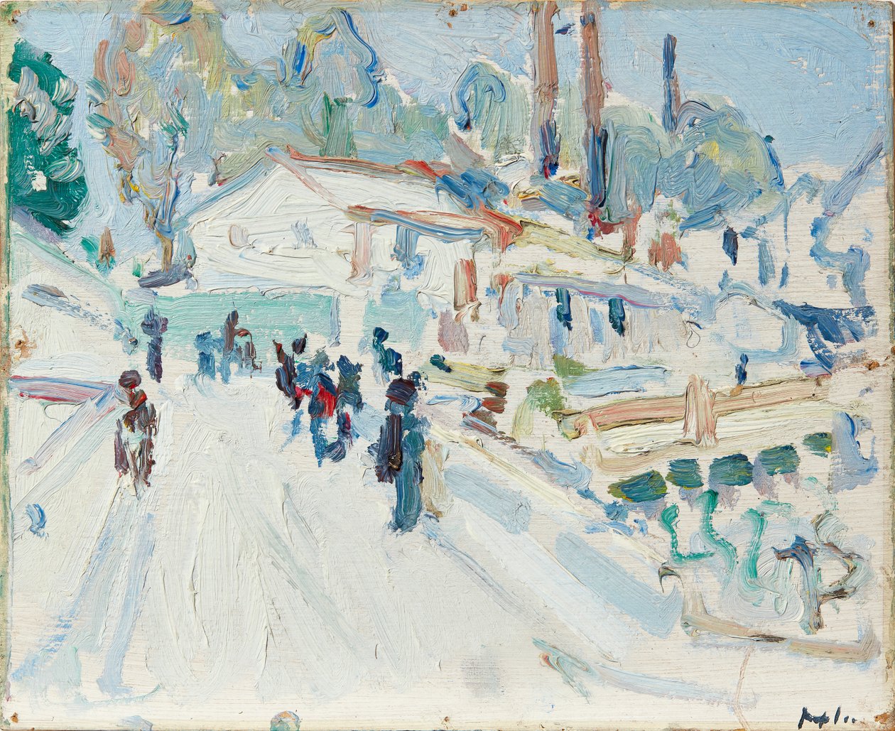 Ulica w Paryżu (olej na pokładzie) autorstwa Samuel John Peploe