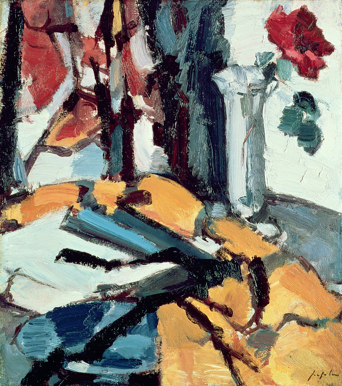 Czerwona róża autorstwa Samuel John Peploe