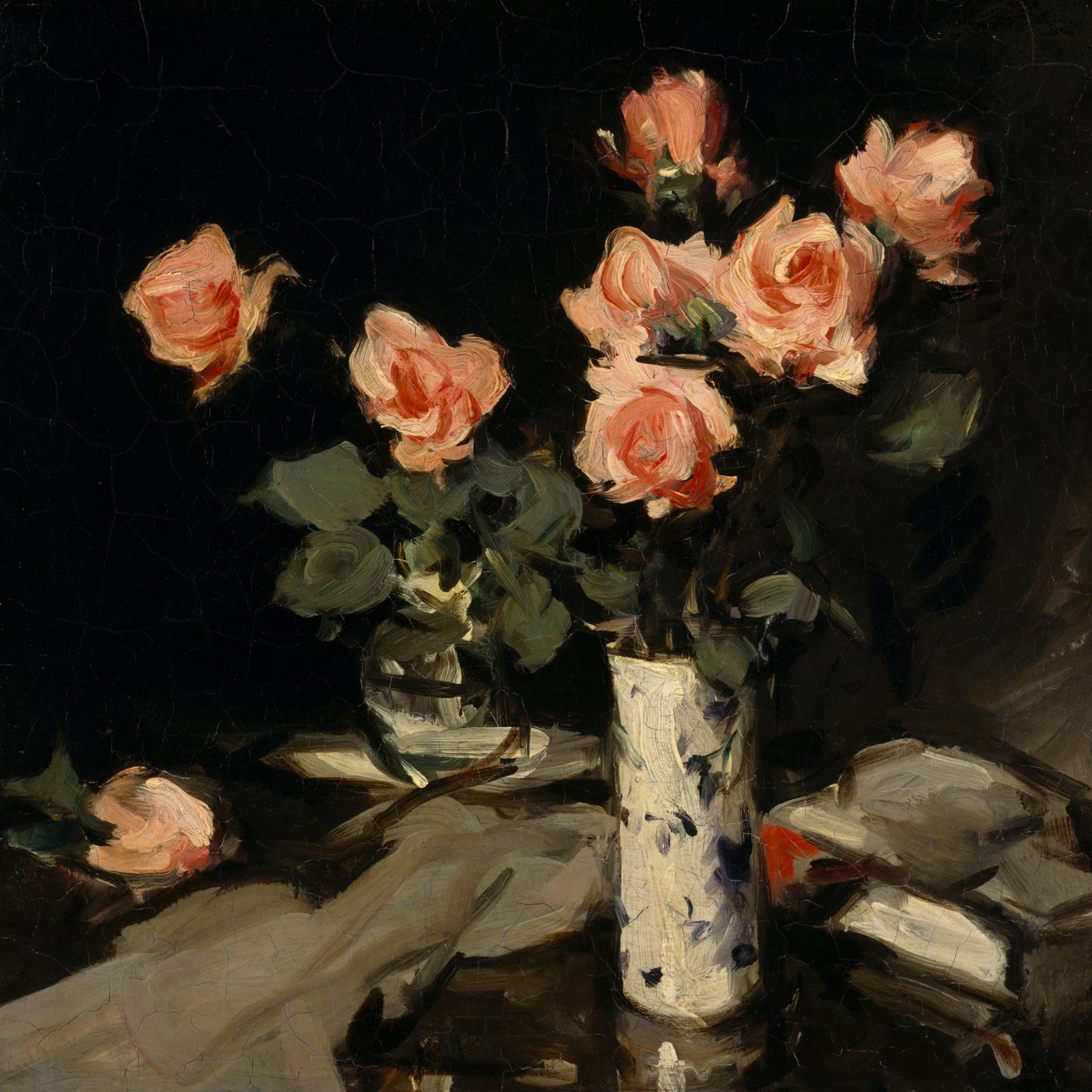 Róże (olej na płótnie) autorstwa Samuel John Peploe