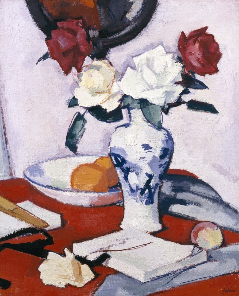 Róże (olej na płótnie) autorstwa Samuel John Peploe