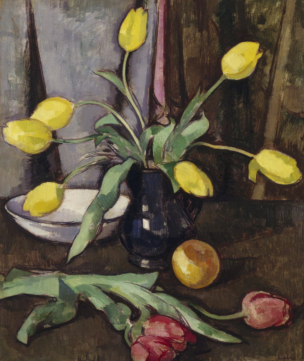 Martwa natura z tulipanami (olej na płótnie) autorstwa Samuel John Peploe