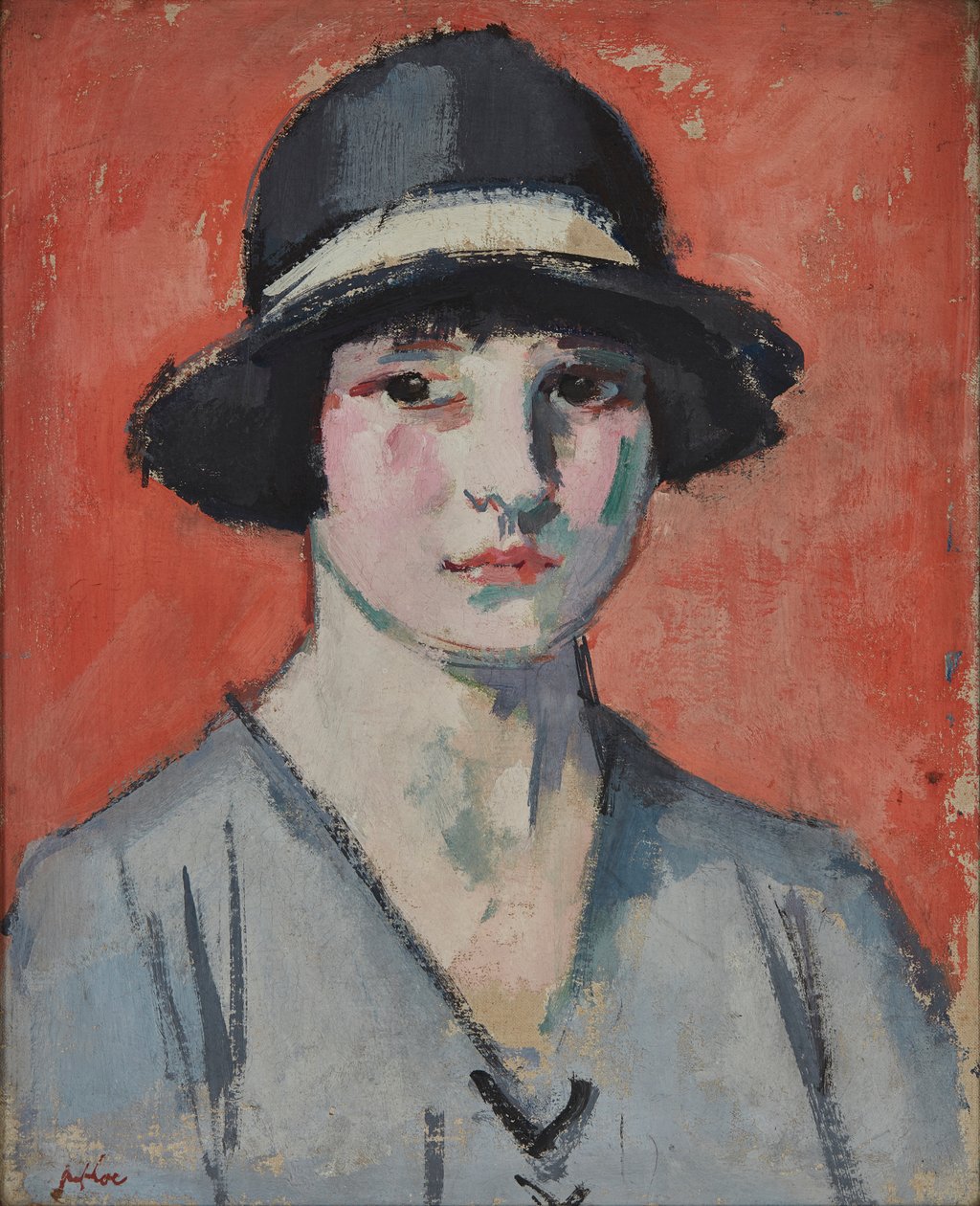 Czarny Kapelusz (olej na płótnie) autorstwa Samuel John Peploe