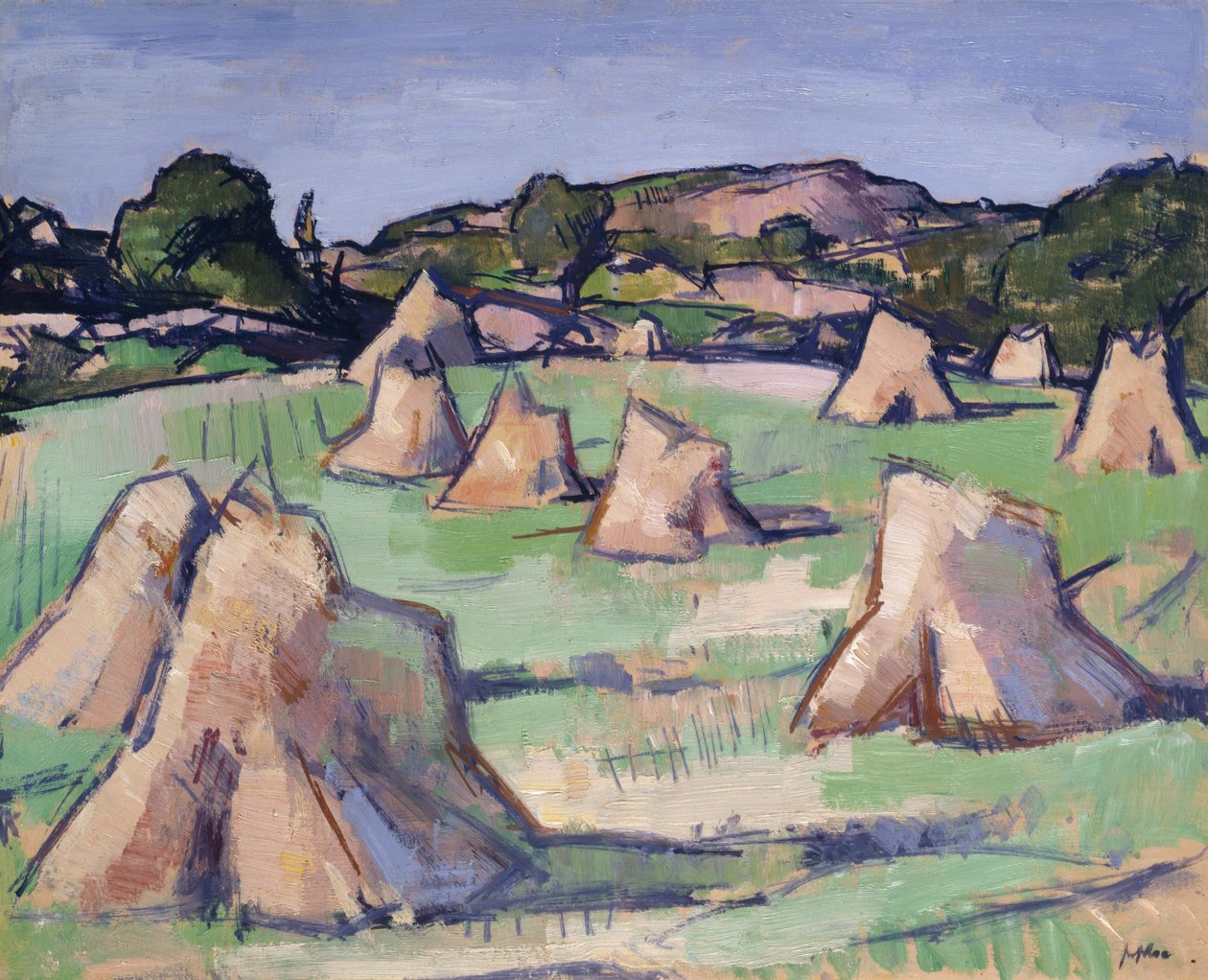 Pole kukurydzy, Douglas Hall autorstwa Samuel John Peploe