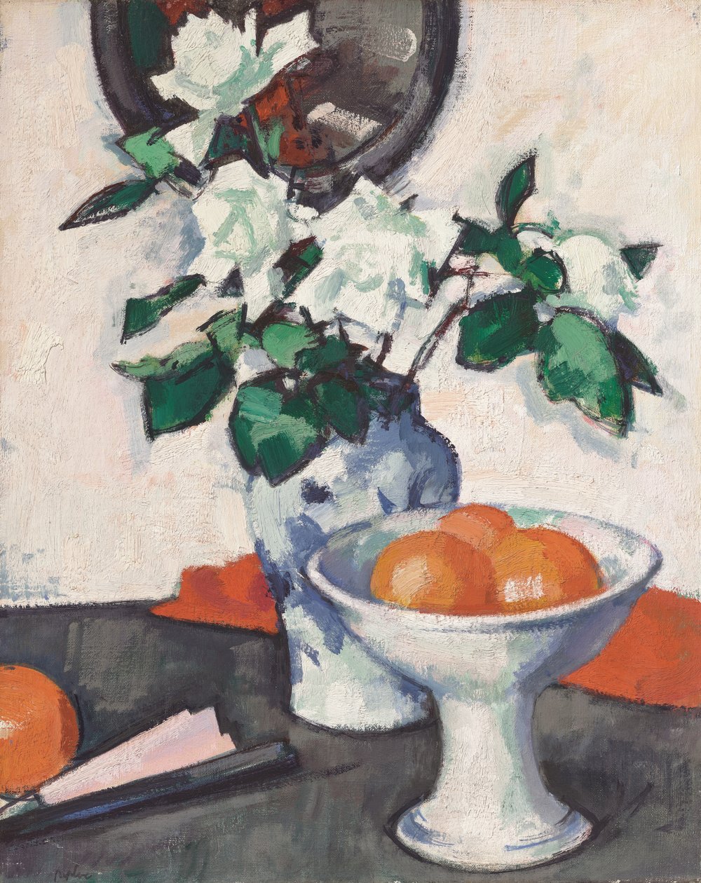 Białe róże, ok. 1924 (olej na płótnie) autorstwa Samuel John Peploe