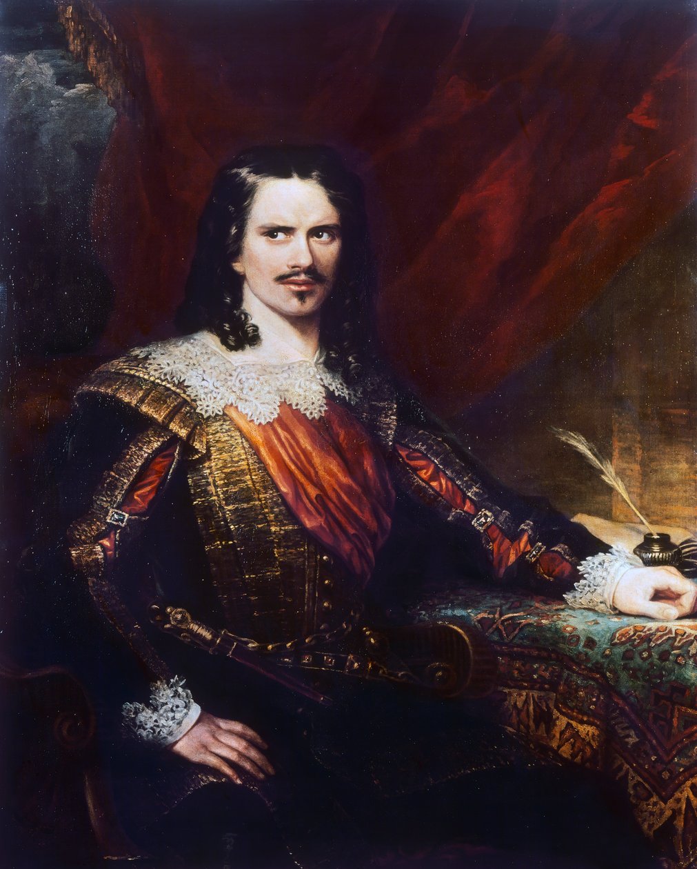 Portret Charlesa Johna Keana (1811-1868), angielskiego reżysera i kierownika teatru, obraz Samuela Johna Stumpa (zm. 1863) olej na płótnie autorstwa Samuel John Stump