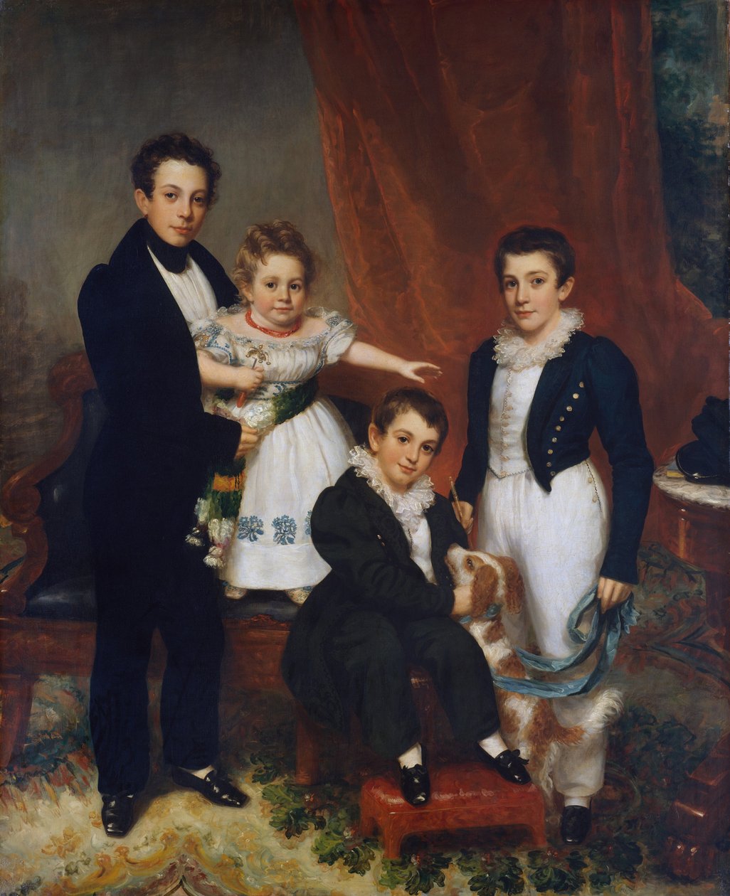 Dzieci Knappa, ok. 1833-34 (olej na płótnie) autorstwa Samuel Lovett Waldo