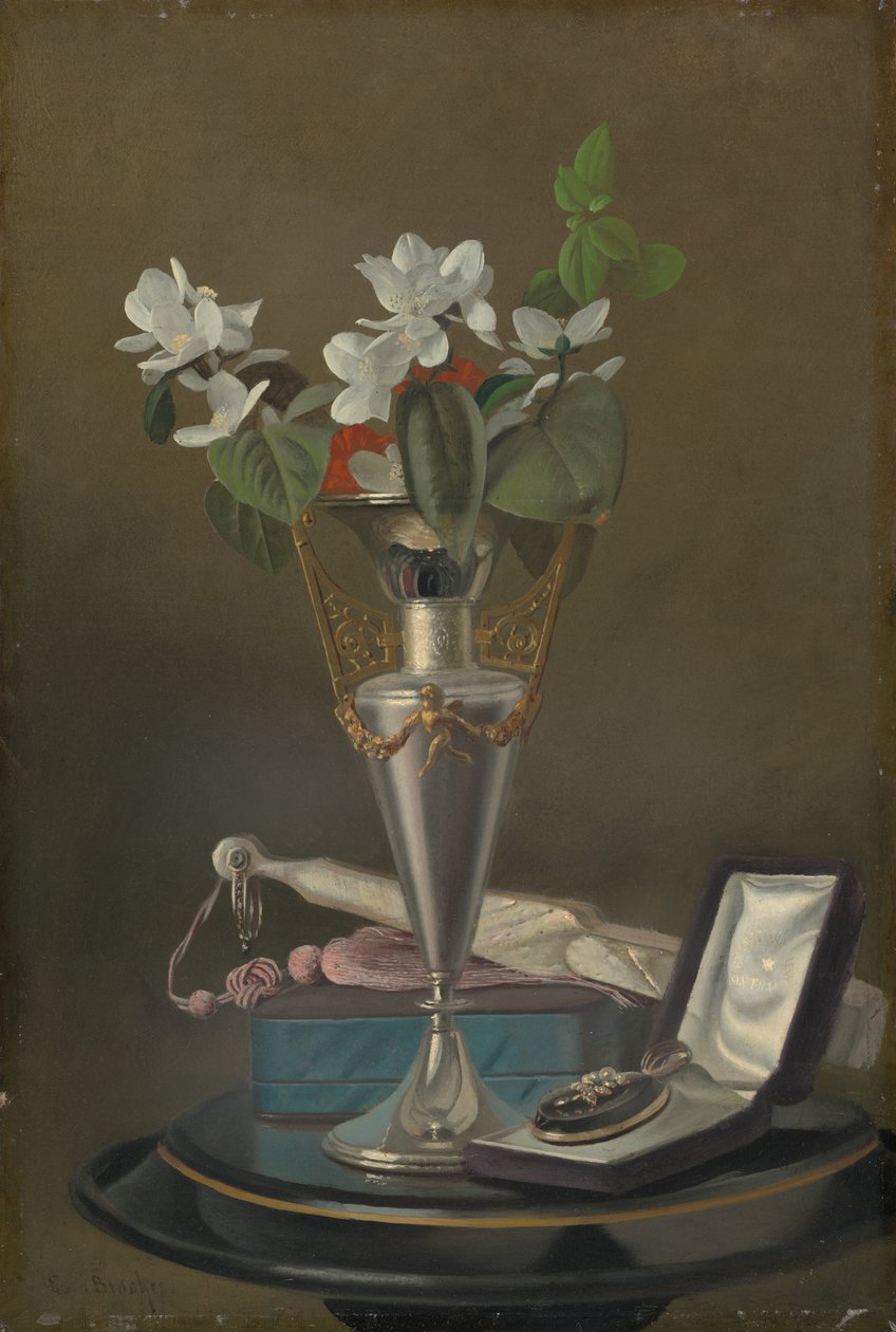 Martwa natura z wentylatorem i zawieszką autorstwa Samuel Marsden Brookes