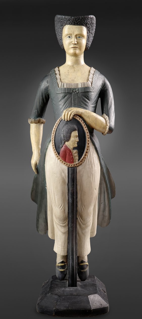 Model głowicy figury, ok. 1800 r. (malowane drewno) autorstwa Samuel McIntire