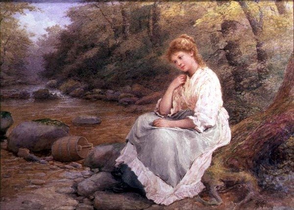 Medytacja (akwarela na papierze) autorstwa Samuel McLoy