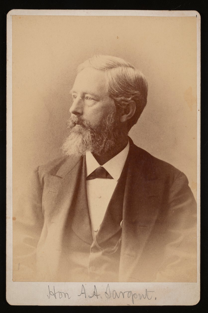 Portret Aarona Augusta Sargenta 1827-1887, w latach 1876-1880. autorstwa Samuel Montague Fassett