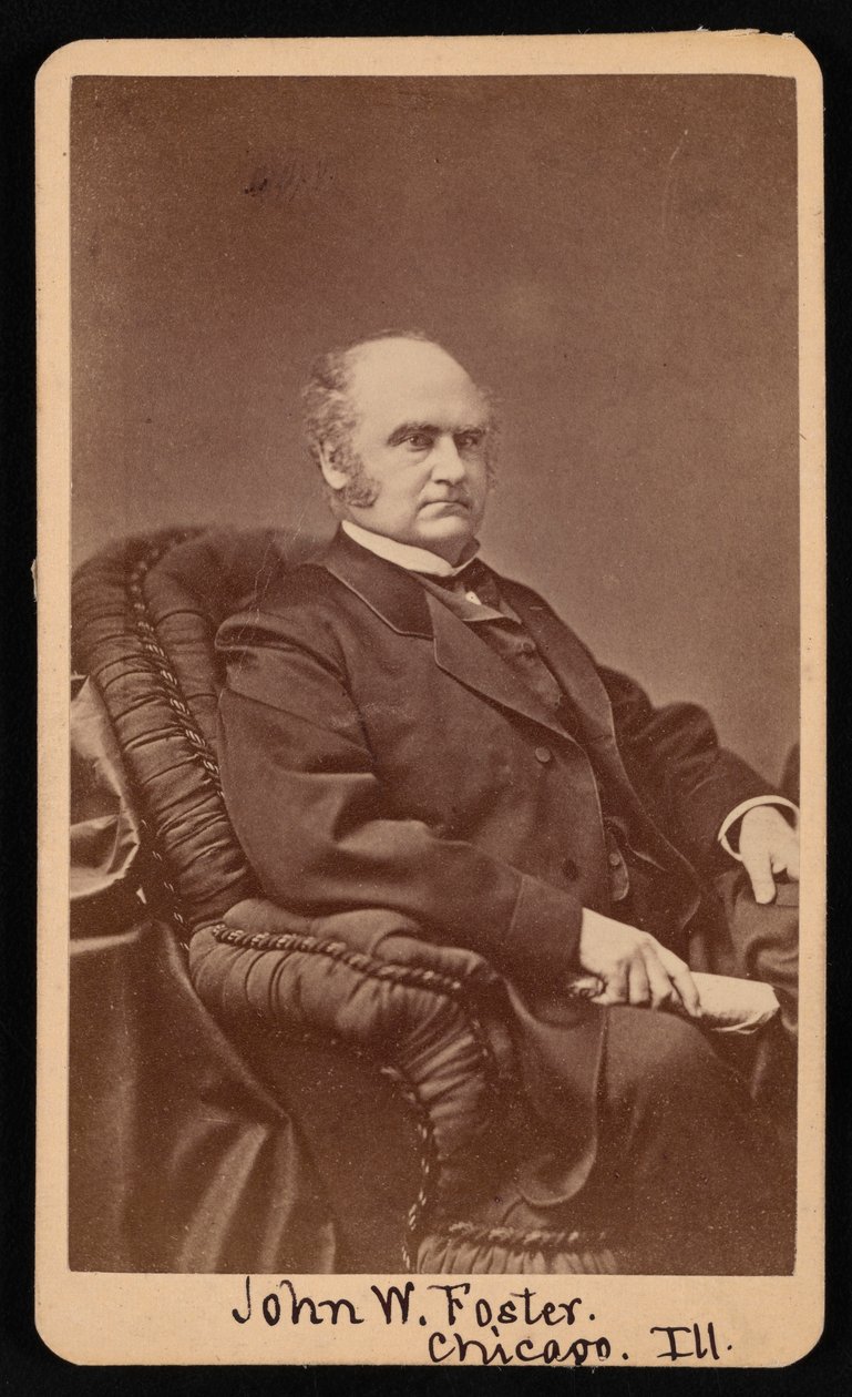 Portret Johna Wellsa Fostera 1815-1873, w latach 1872-1873. autorstwa Samuel Montague Fassett