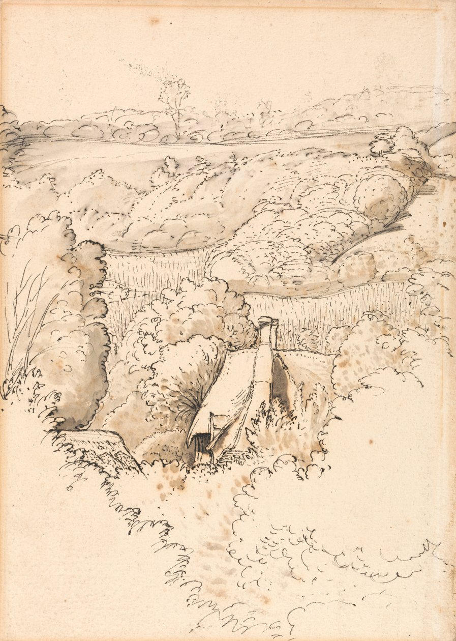 Коттедж среди деревьев, Шорхэмполис autorstwa Samuel Palmer