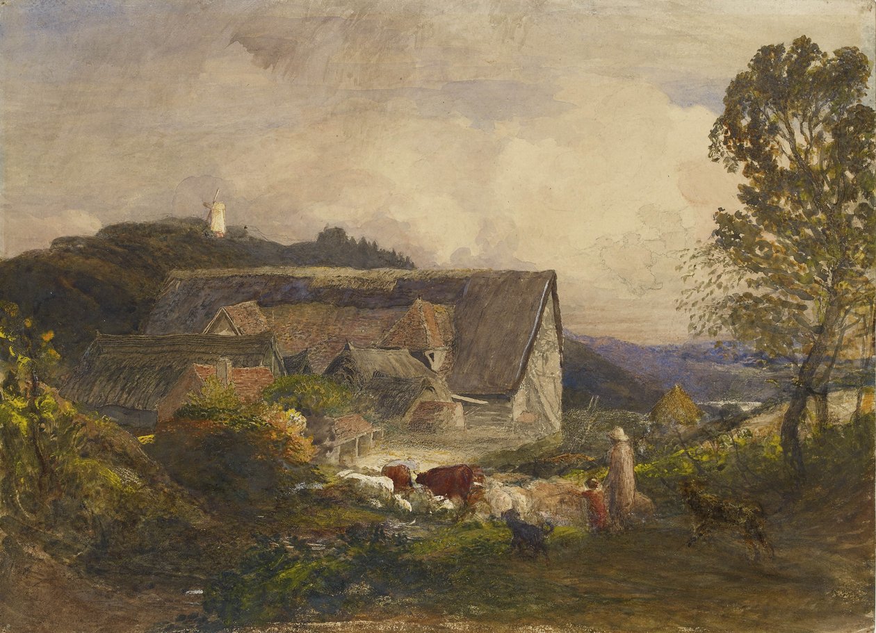 Gospodarstwo w Princes Risborough, XIX wiek autorstwa Samuel Palmer