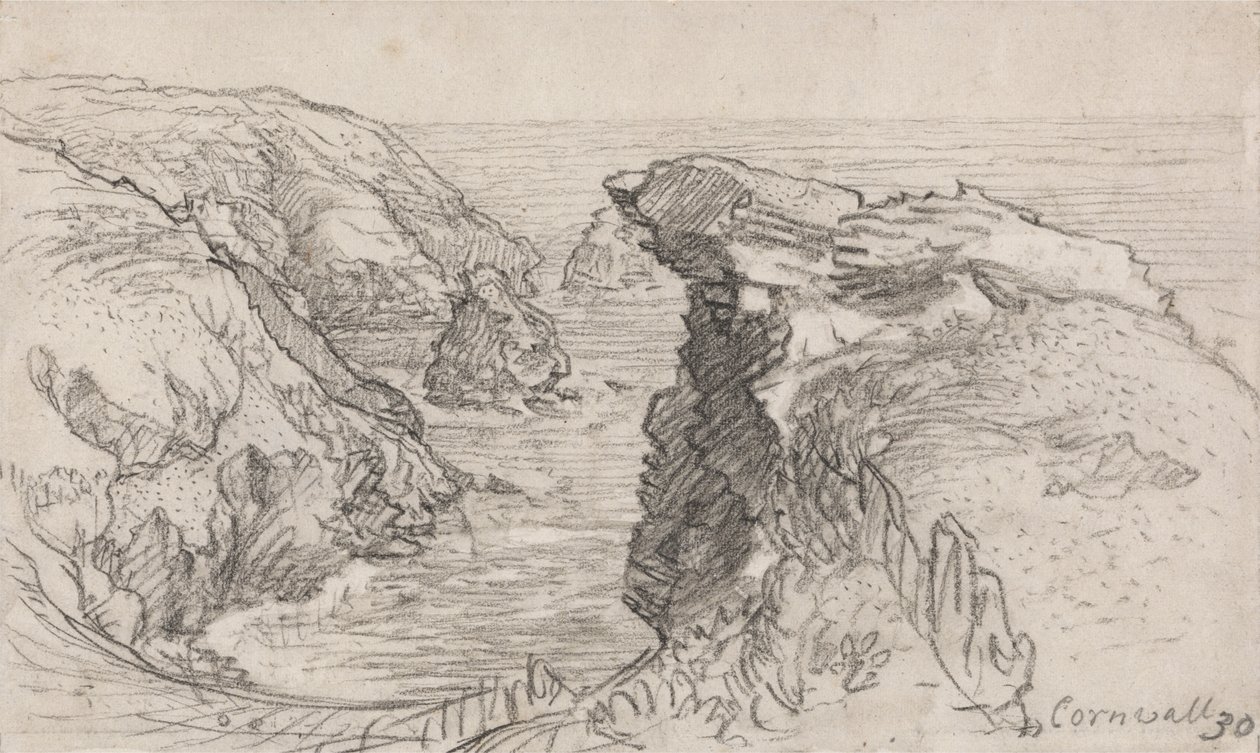 Strona z kornwalijskiego szkicownika: Cornwall 30 autorstwa Samuel Palmer