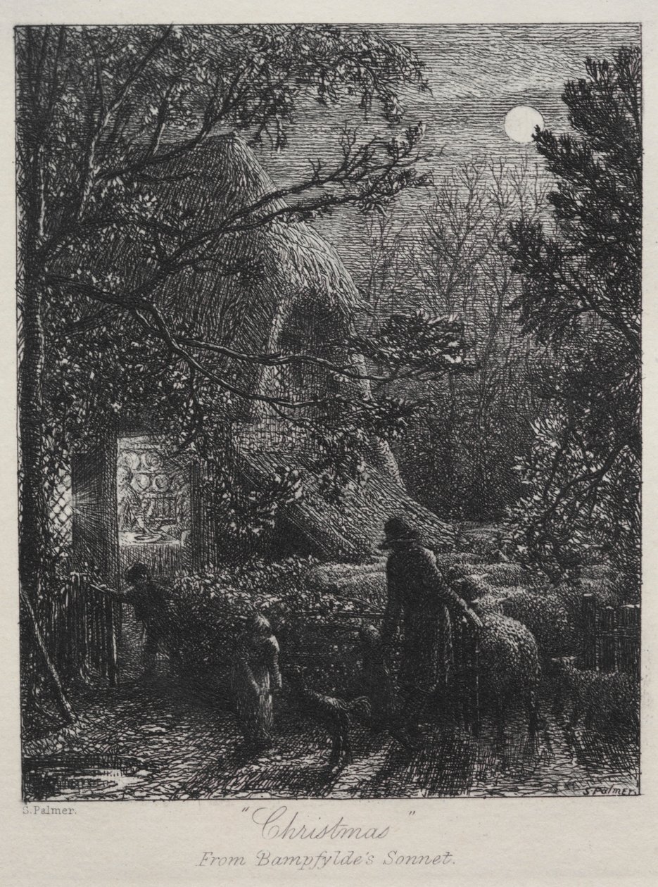 Świąteczne składanie ostatniej owcy, 1850. autorstwa Samuel Palmer