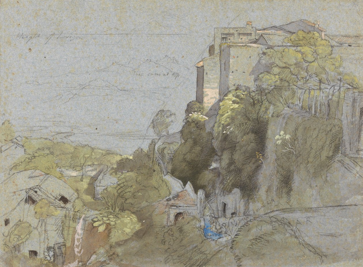 Włoskie miasteczko na wzgórzu autorstwa Samuel Palmer
