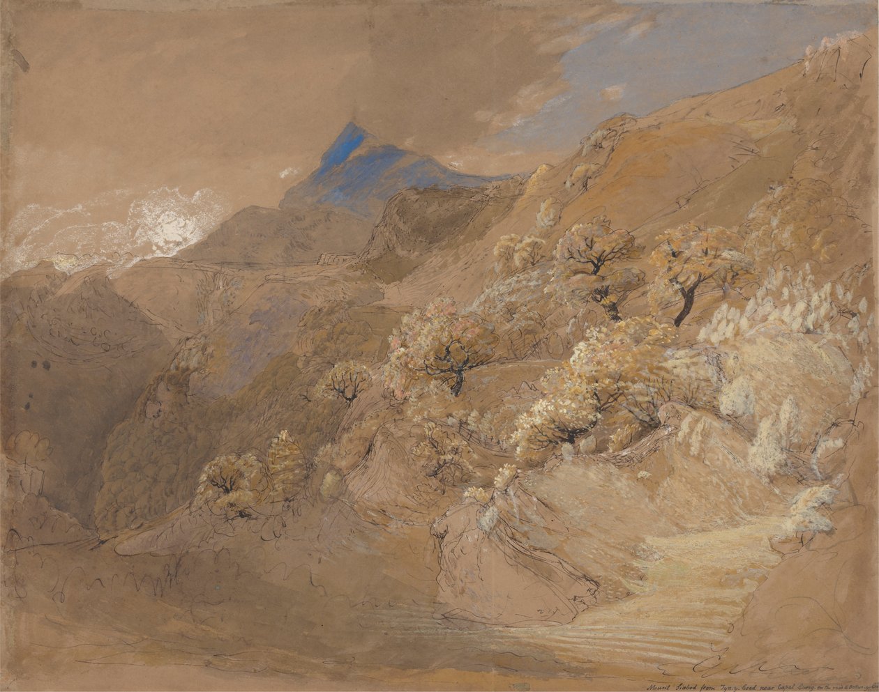 Góra Siabod z Tyn-y-Coed w pobliżu Capel Curig autorstwa Samuel Palmer