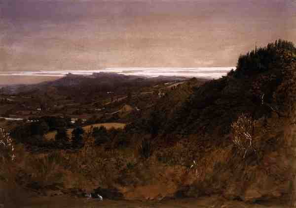 Near Underriver, Sevenoaks, Kent (akwarela na papierze) autorstwa Samuel Palmer