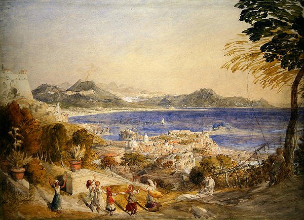 Zatoka Neapolitańska (akwarela na papierze) autorstwa Samuel Palmer