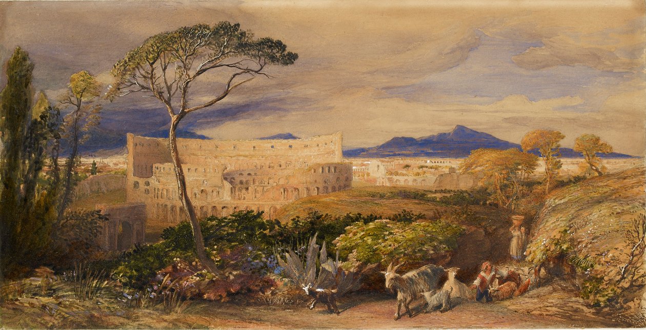 Koloseum i Góra Alban, ok. 1843 r. autorstwa Samuel Palmer