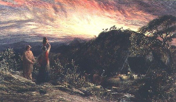 Świt życia (akwarela i gwasz) autorstwa Samuel Palmer