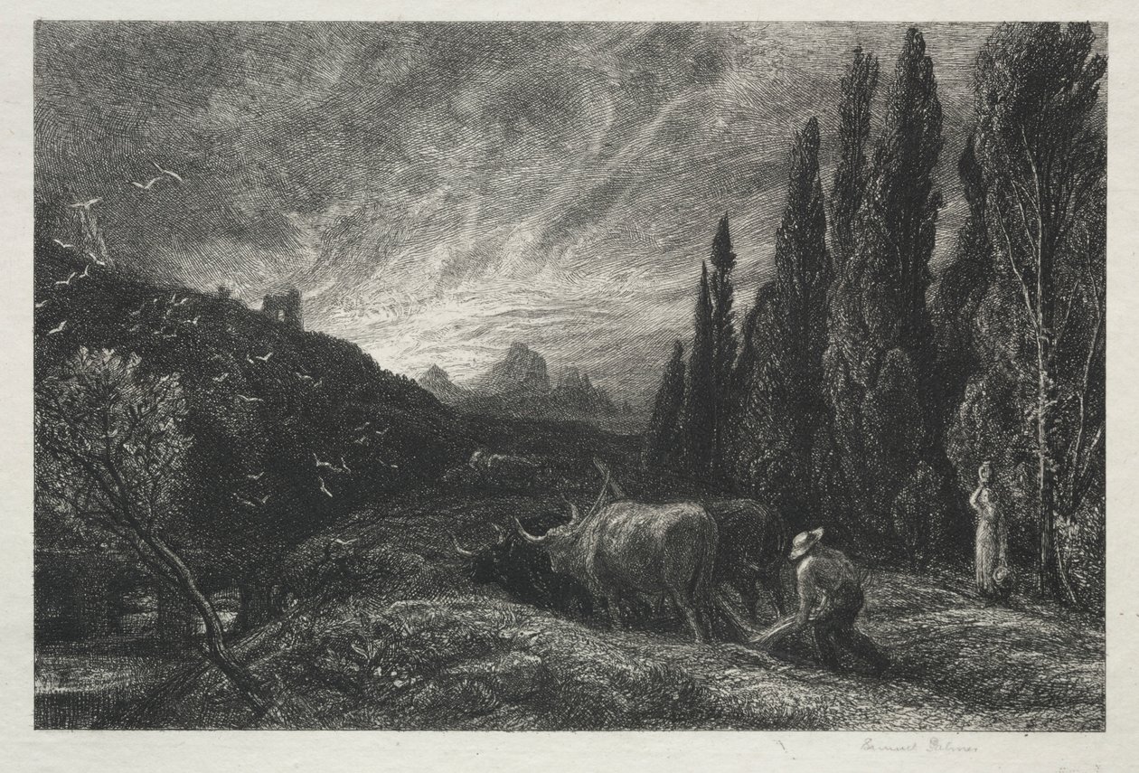 Wczesny oracz. autorstwa Samuel Palmer