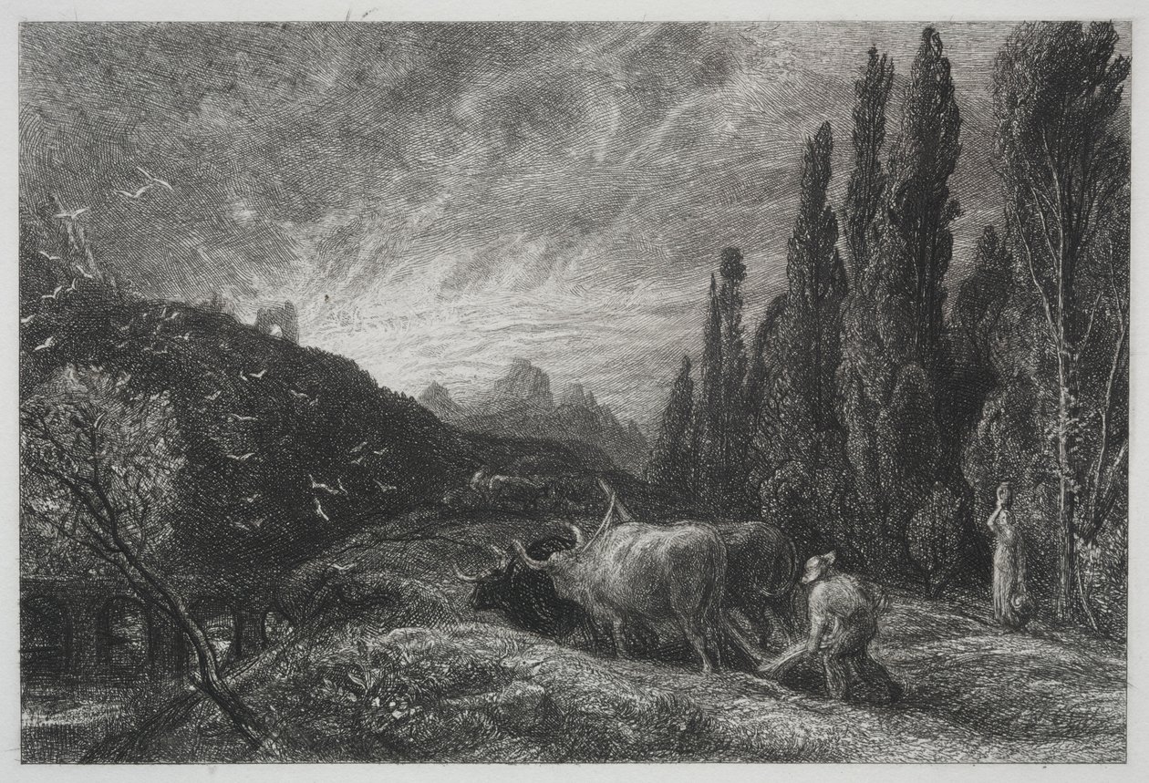 Wczesny oracz, przed 1861 r. autorstwa Samuel Palmer