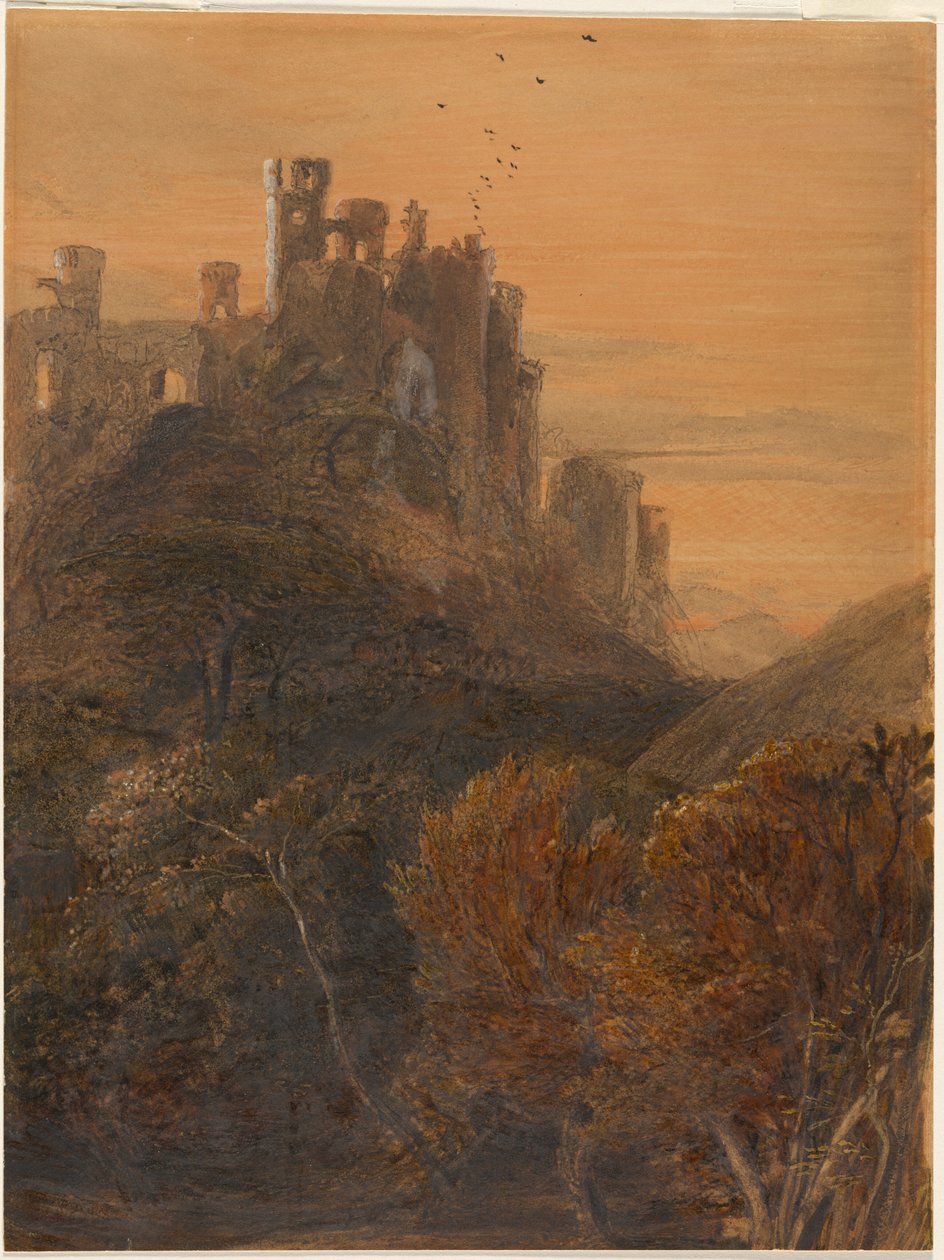 Zaczarowany zamek o zmierzchu autorstwa Samuel Palmer