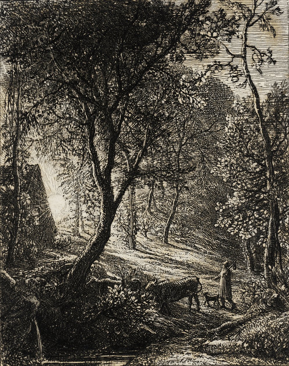 Chata pastucha bydła autorstwa Samuel Palmer