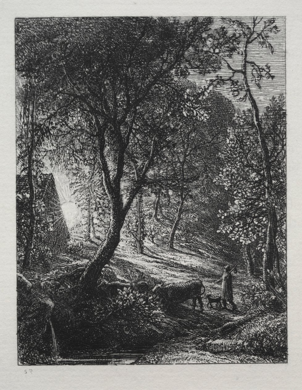 Chata pasterza, 1850 r. autorstwa Samuel Palmer