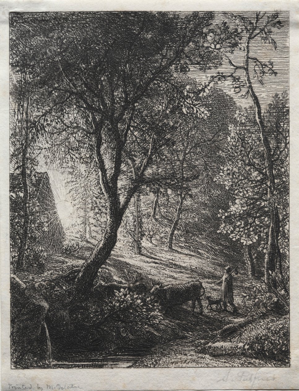 Chata pasterza, 1850 r. autorstwa Samuel Palmer