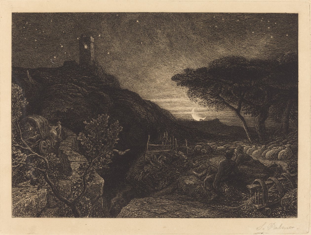 Samotna Wieża autorstwa Samuel Palmer