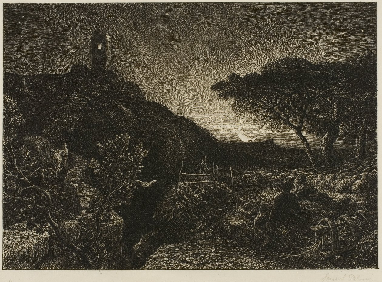 Samotna Wieża autorstwa Samuel Palmer