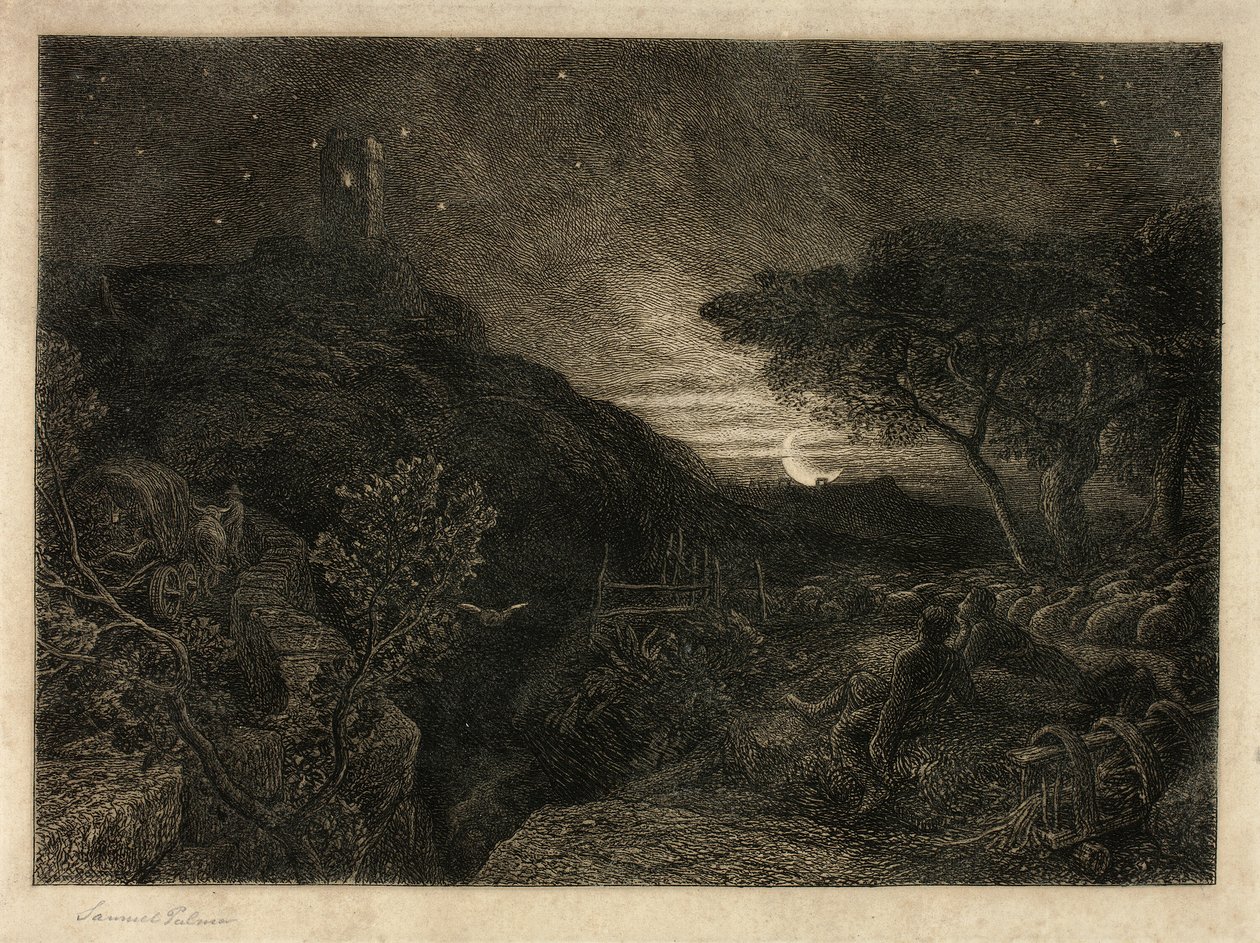 Samotna Wieża autorstwa Samuel Palmer