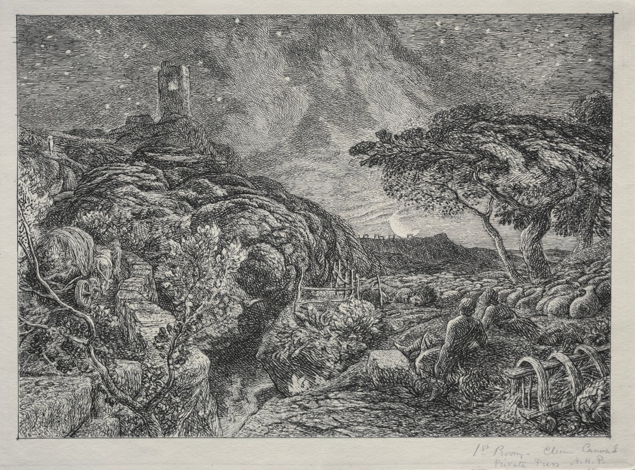 Samotna Wieża autorstwa Samuel Palmer