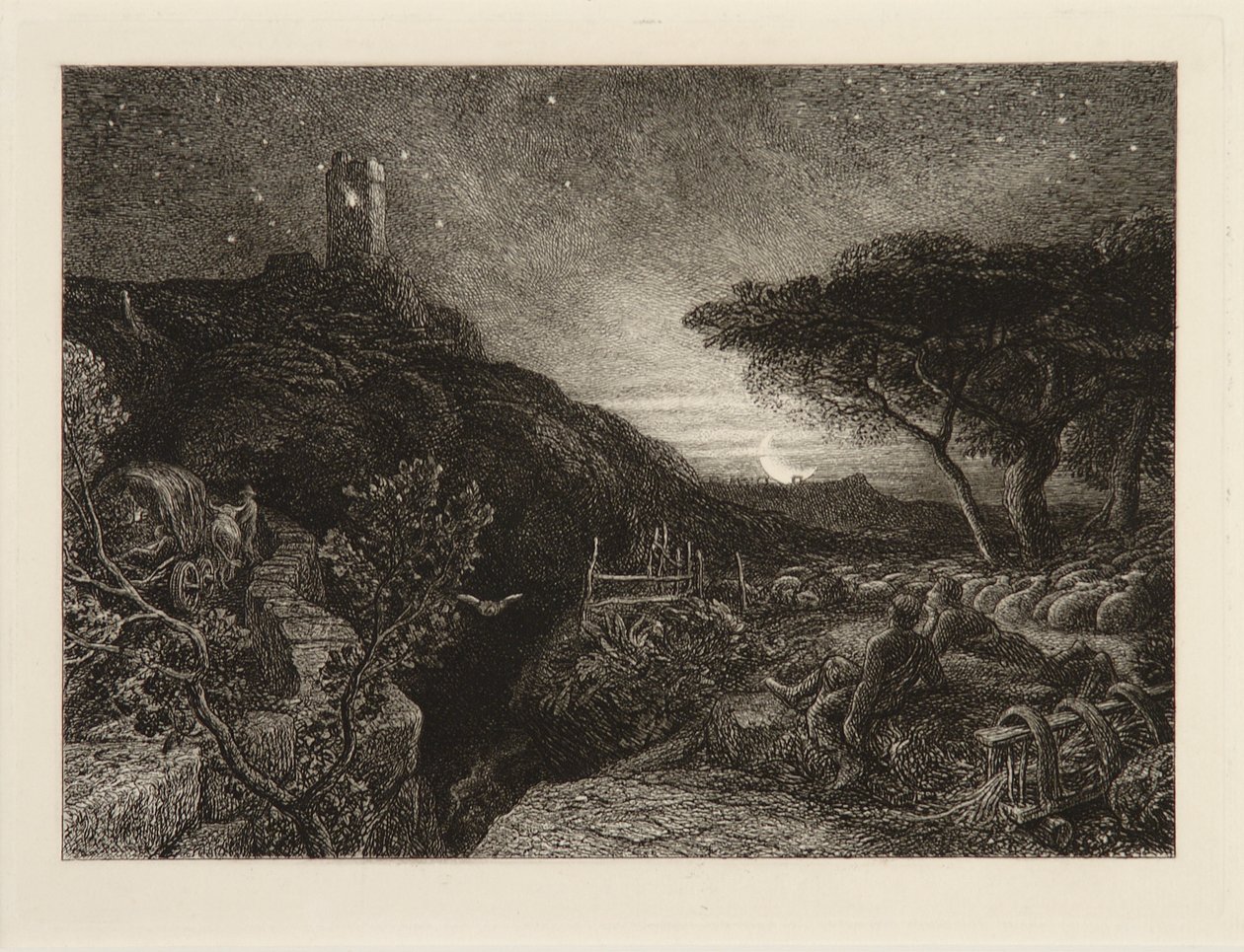 Samotna Wieża autorstwa Samuel Palmer
