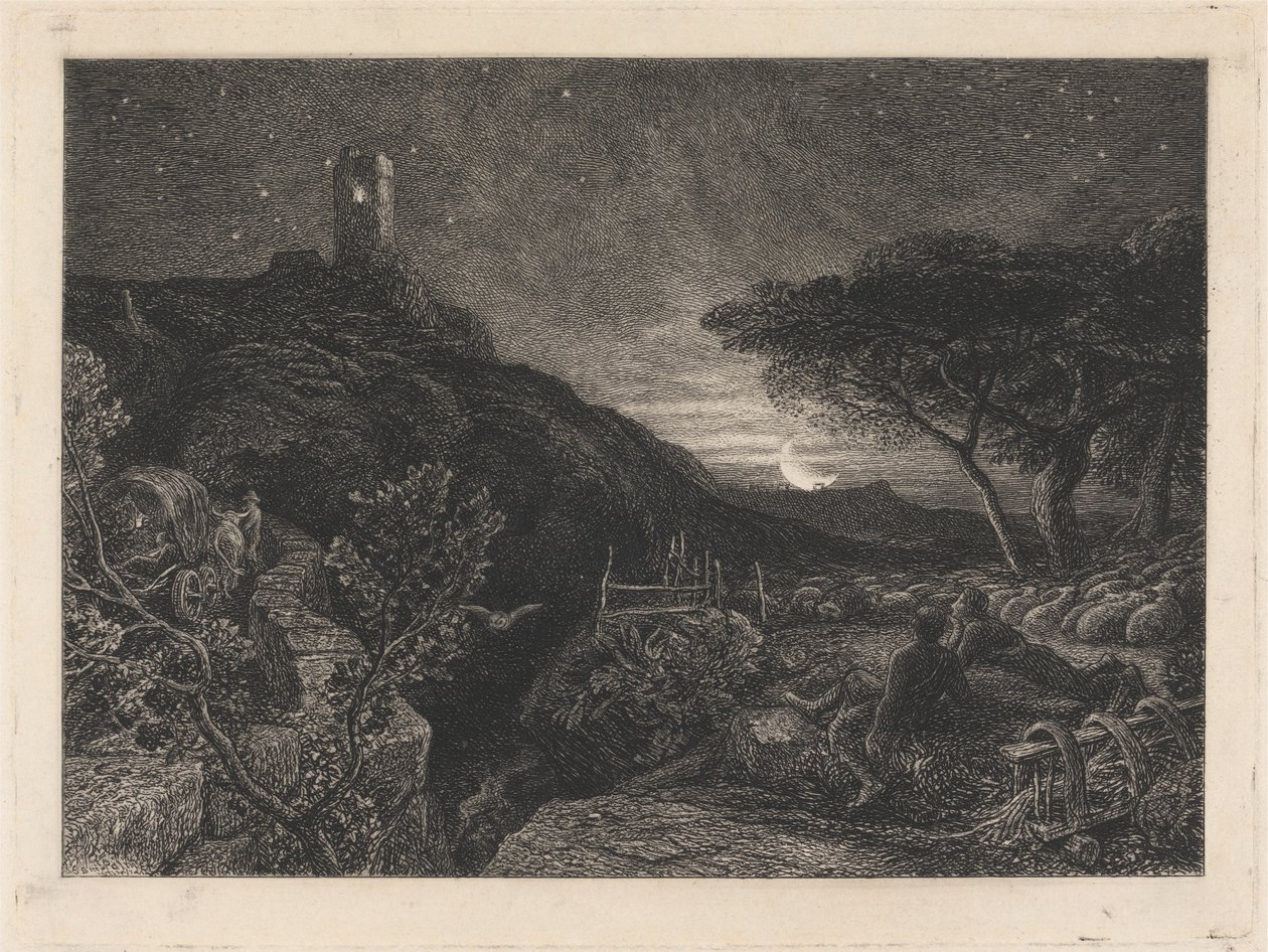 Samotna Wieża autorstwa Samuel Palmer