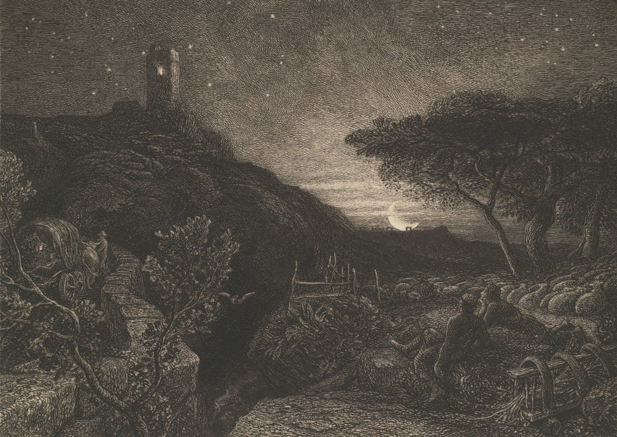 Samotna Wieża, 1879. autorstwa Samuel Palmer