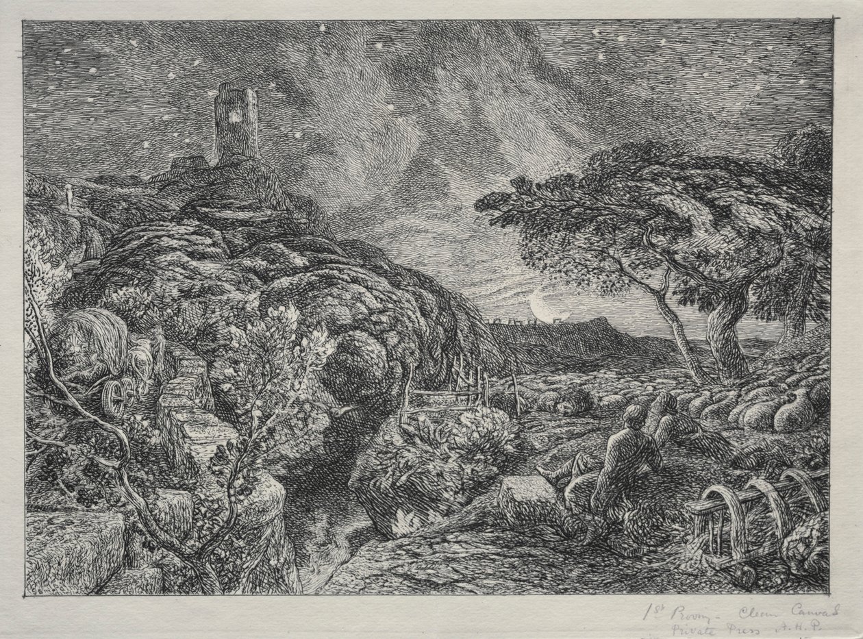 Samotna Wieża, 1879. autorstwa Samuel Palmer
