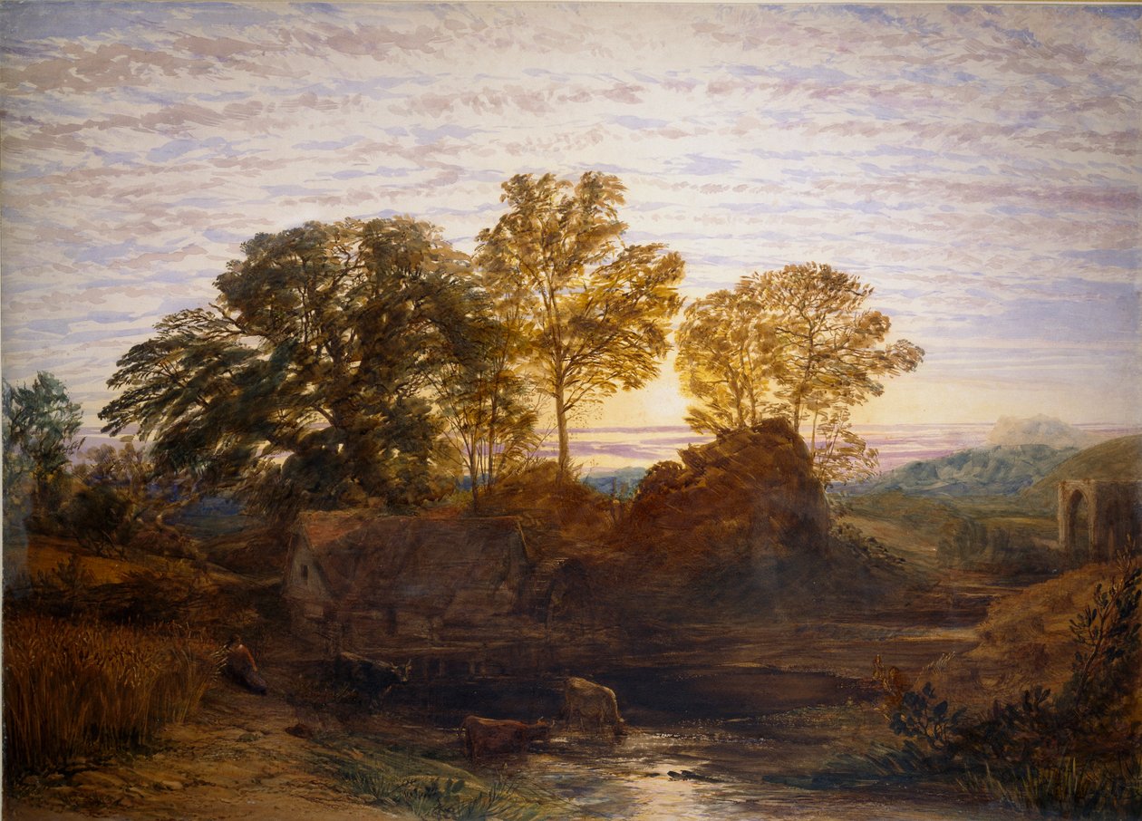 Młyn wodny, ok. 1848-1849 autorstwa Samuel Palmer
